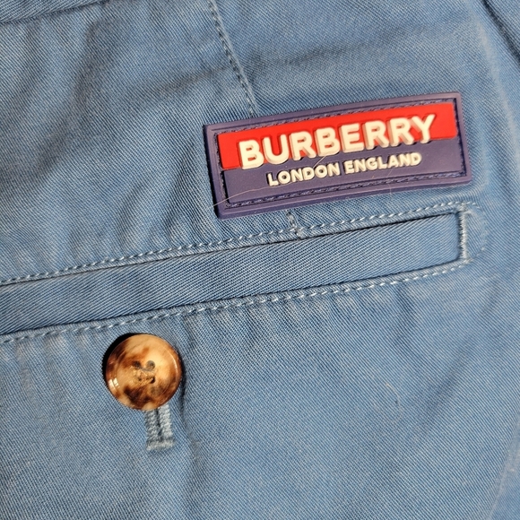 Burberry mens trouser chino casual shorts blue - Picture 4 of 8